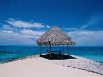 Beach House Wallpaper Stock Photos