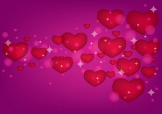 Vector Holiday Love Hearts Background