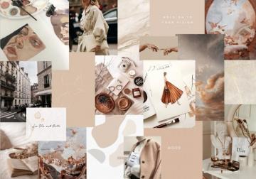 Wallpaper Beige Aesthetic iPhone Cute Desktop