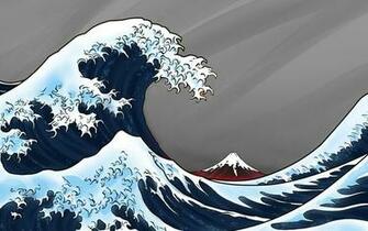 Hokusai Thirtysix S Of Mount Fuji Waves Wallpaper Desktop