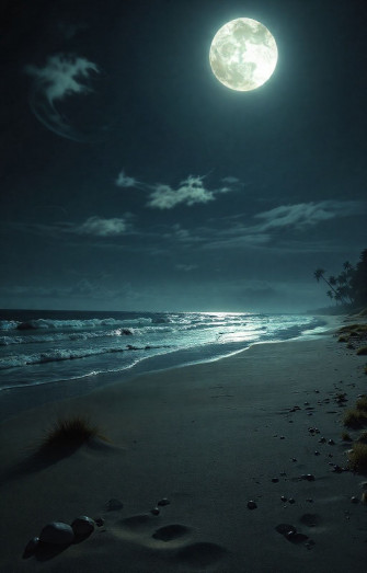 Beach Moon Wallpaper