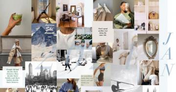 January Moodboard Desktop Wallpaper