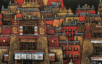 Xiangba Tibet Woodcut Computer Wallpaper Desktop
