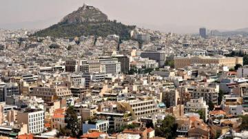 Mountains Cityscapes Greece Athens City Skyline Wallpaper