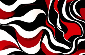 Red Black White Abstract Wallpaper