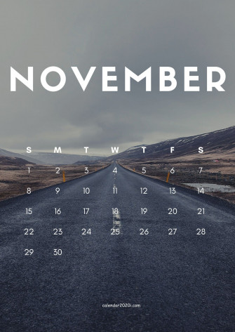 iPhone November Calendar Wallpaper In HD Featuring