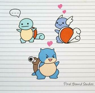 Chibi Squirtle Wartortle Blastoise Stickers By Ashynekosan On