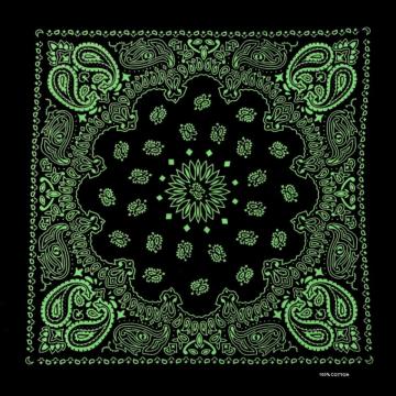 Winfox New Hip Hop Black Green Yellow Bandana Scarfs For Women