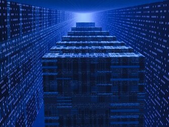 Futuristic Data Center Blue General Light
