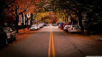American Town Autumn 4k HD Desktop Wallpaper For Ultra