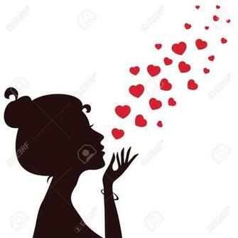 Kiss Clipart Man Girl Blowing Silhouette HD