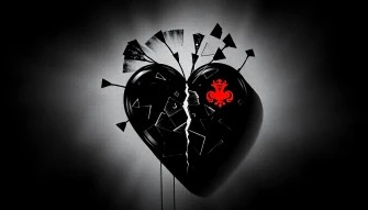 Broken Heart Black And White Wallpaper