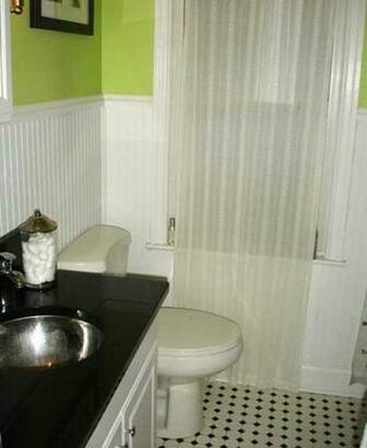 On Monday Beadboard And Pastel Green With White Polkadots Wallpaper