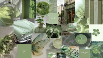 Aesthetic Cute Pastel Green Desktop Wallpaper Themed