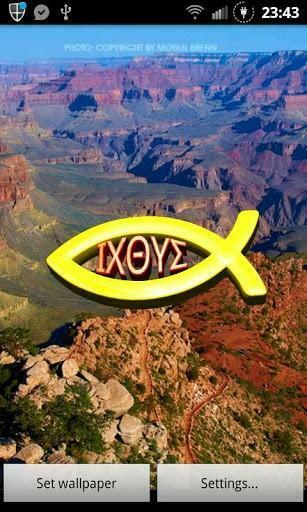 Christian Fish 3d Wallpaper Screenshot