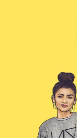Zendaya Phone Wallpaper Top Background