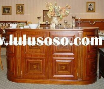 Wallpaper Wooden Bar Counter Design