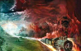 Red Birds Smoke Grass Trains Good Vs Evil Wallpaper