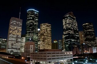 Houston Skyline At Night By Hhjr