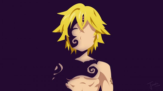 Meliodas Demonform Minimalist Design Wallpaper By