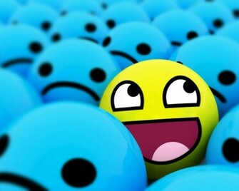 Awesome D Blue Smiley Face HD Wallpaper Hq Desktop