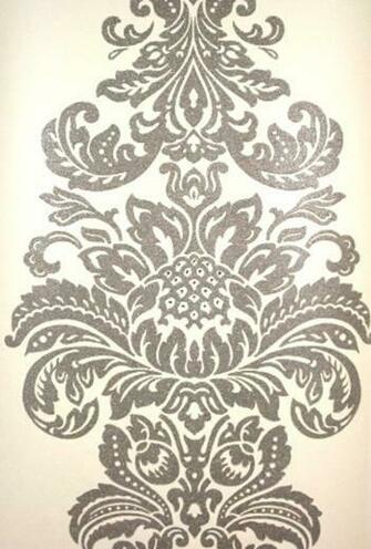 Jeweled Damask Beaded Flock Kandola Wallpaper Brands The Best Black