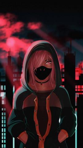 Hoodie Masked Girl Anime Wallpaperupdate Best iPhone
