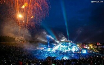 Tomorrowland Laser Show HD Wallpaper