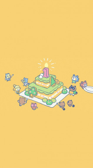 New Horizons Year Anniversary Phone Wallpaper R Animalcrossing
