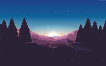 Wallpaper Forest Sunset Fox 4k Abstract
