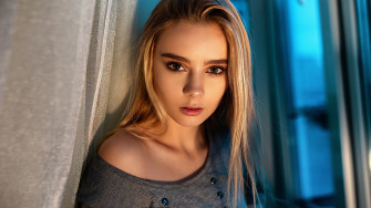 Blonde Face Model Woman Girl Wallpaper