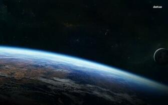 Earth And Moon Wallpaper Space