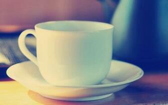 White Coffee Cup Macro Wallpaper