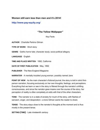 Yellow Wallpaper Notes And Questions Revised Again Doc