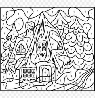 Difficult Color By Number Coloring S Png Image With