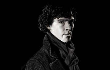 Wallpaper Look Portrait Art Painting Sherlock Holmes Black