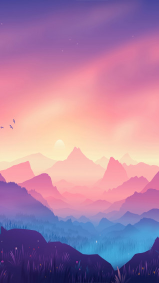 Colorful Minimalist Nature Landscape Scenery 4k Rare