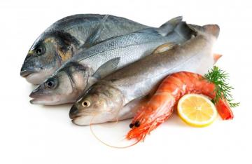 Image Lemons Shrimp Fish Food Seafoods White