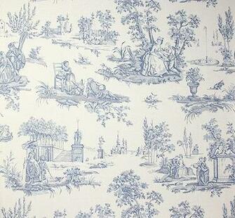 Toile Wallpaper A Traditional Small Scale De Jouy