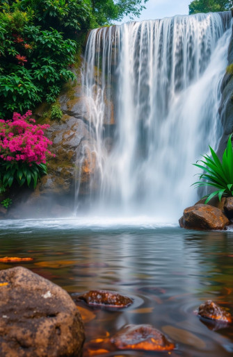 Waterfall Wallpaper With Sound
