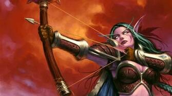 HD Wallpaper World Of Warcraft Trading Card Game Elf Bow Hunter