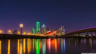 Oversaturated Dallas Skyline 4k HD Desktop Wallpaper For