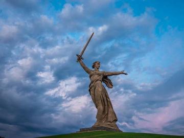 Photo Volgograd Russia Monuments The Motherland Calls Mamayev