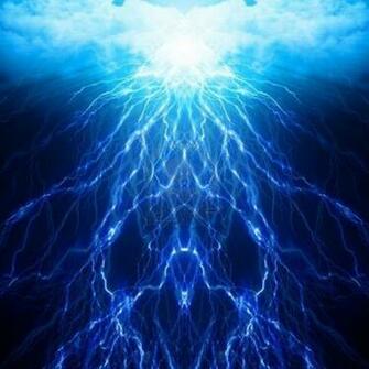 Home Phenomena Lightning Blue Background