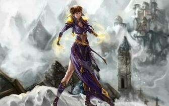 Mountains Wallpaper Mage Snow Castles World