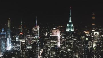 Bird Eye New York Buildings City Night Wallpaper
