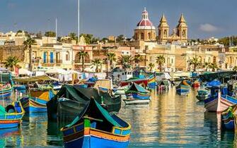 Wallpaper Marsaxlok Malta Xlokk Marsaxlokk Bay Boats Cities
