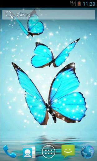 Cyan Butterfly Live Wallpaper App For Android