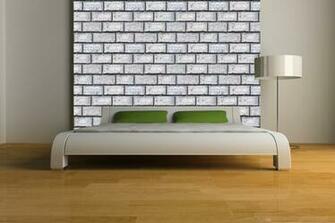 Houzz Photos Whitewash Brick Reusable Wallpaper