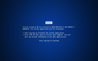 Blue Screen Wallpaper Of Death